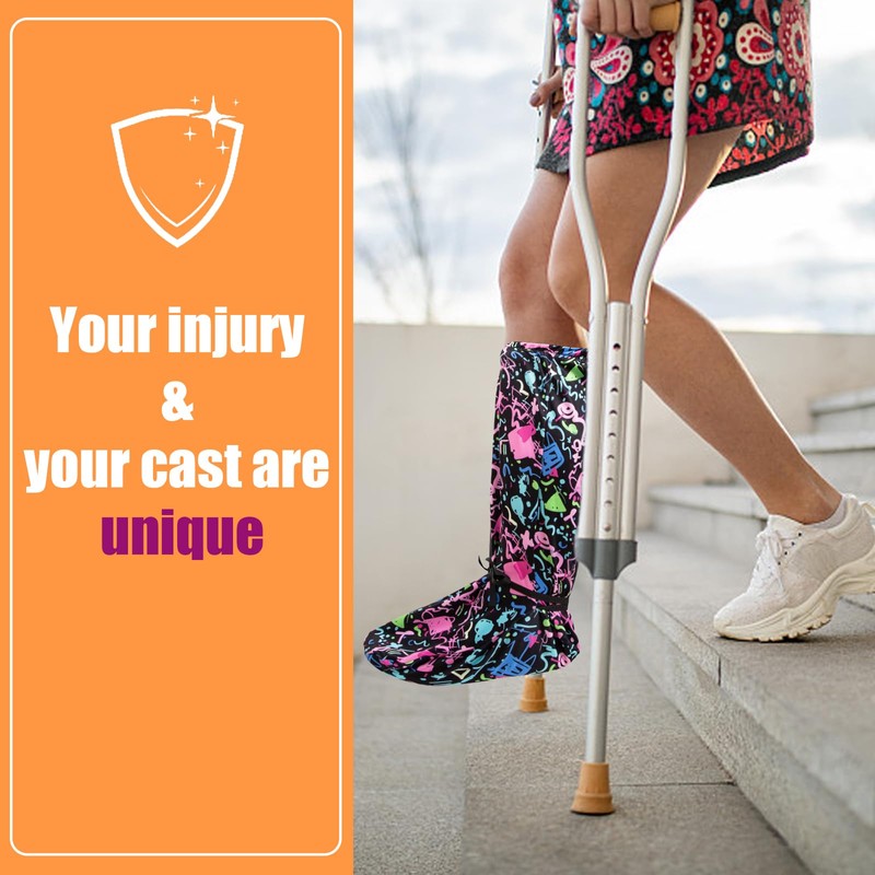 Leg Cast Covers - Black Cast Covers,Cast Sock Over Cast,