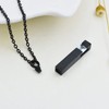 Black Plating Crystal Bar Cremation Jewelry for Ashes Pendant Stainless