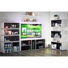 NTENSE Shadow Gaming Storage Unit Bookcase, White and Matte Black