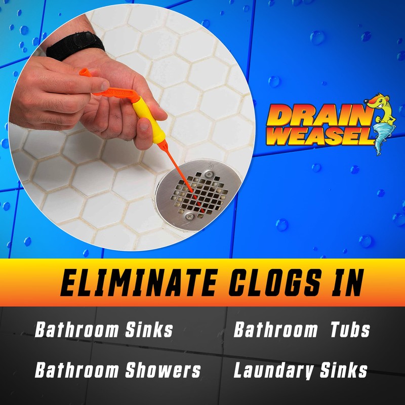 FlexiSnake Drain Weasel Refill - Sink Snake Hair Clog Remover