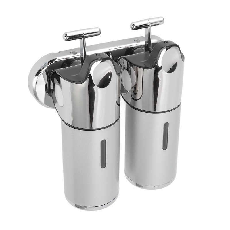 Soap Dispenser Dual Pump 1000ml Wall Mounted Easily Refilled Reusable
