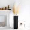 18" Modern Black Vertical Stripe Floor Vase, Tall Centerpiece Vase
