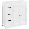 Yaheetech Bathroom Floor Cabinet, Large Storage Space Wooden Organizer with