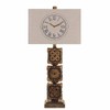 Crestview Collection Working Clock Resin Table Lamp