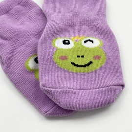 FedMois 5 Pairs Baby Little Kids Anti-slip Socks Cotton non skid Ankle Socks Animals, Panda, 3-5 years