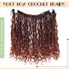 4 packs Track Braid Hair Boho Box Braids Goddess Curl