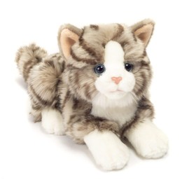 Teddy Hermann 90691 Katze 20 cm, Kuscheltier, Plüschtier mit recycelter Füllung