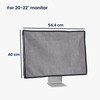 kwmobile Dust Cover for 20-22" monitor - Linen Monitor Display