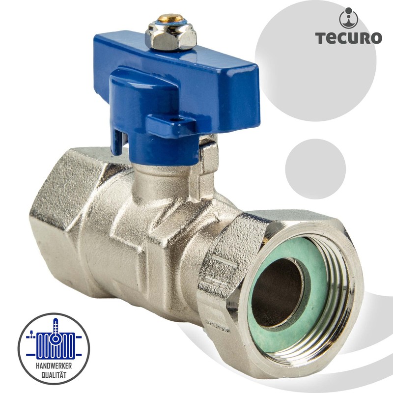 tecuro Ball Valve with Union Nut Rp 3/4 Inch x