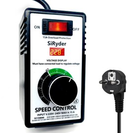 SiRyder Speed Controller 230 V, 15 A 4000 W Motor Speed Controller 220 V Overload Protection Motor Speed Dimmer for Angle Grinder, Blower and Dimmer