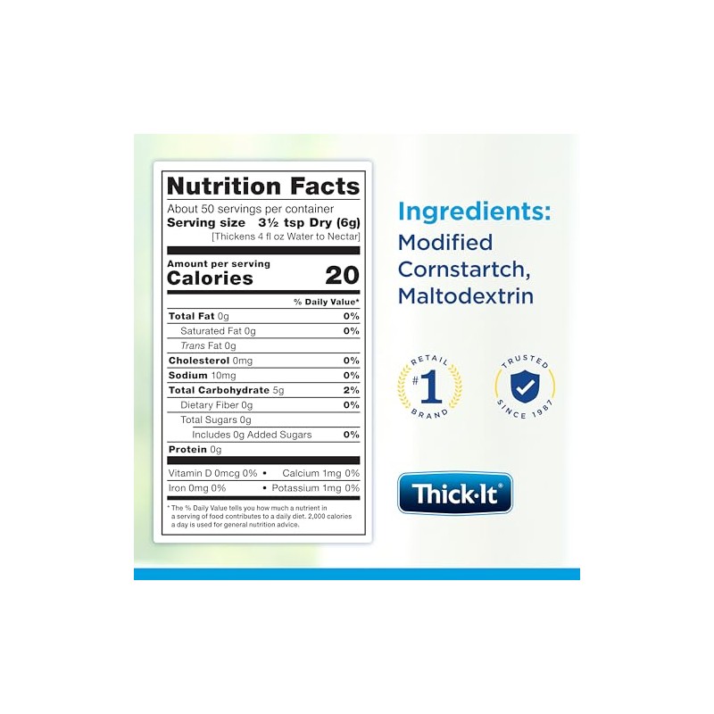 Thick-It - Engrosador instantáneo de alimentos y bebidas, original, 36