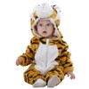 MICHLEY Unisex Baby Romper Winter and Autumn Flannel Jumpsuit for 24-30 Months, Animal Cosplay Outfits White Size 110
