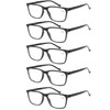 JOSCHOO 5 Pack Reading Glasses Men Women Spring Hinges Comfortable
