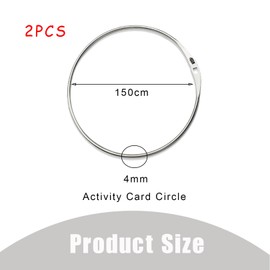 Pack of 2 Goods Ring Key Ring Large with Quick Release, Metal Rings Key Ring Large 150 mm, Strong Metal Ring for Attaching Keys, Shower Curtains, Hangers & DIY Craft Supplies