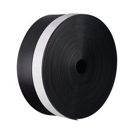 LLPT Weather Stripping Silicone Door Seal Strip 1.4” x 26 Feet Black Weather Stripping Tape with Adhesive for Door Sealing Window Gap to Block Cold or Hot Air Leaking in Room (WB146)