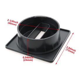 HJGarden 2PCS Black 3/8inch/60mm Cable Hole Cover Square Desk Wire Cord Cable Grommets Office Desk Plastic Square Wire Cord Accessories Hole Cover for Office PC Desk Cable Cord Organizer