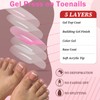 240pc White French Tip Press on Toenails Women Fake Toe