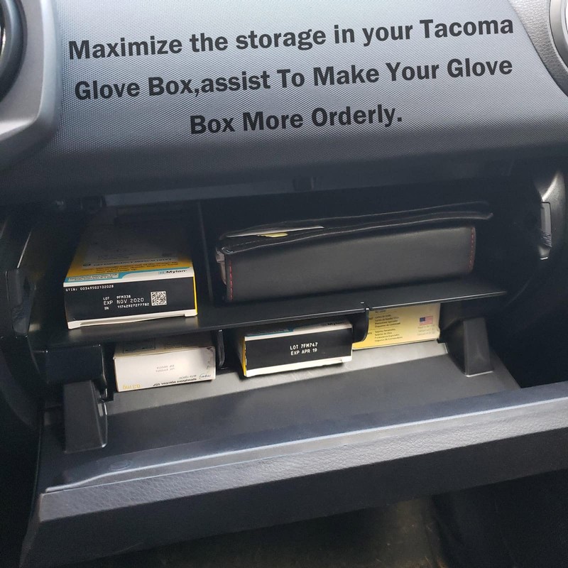 TACOBRO Glove Box Dividers Organizer Compatible with Toyota Tacoma Accessories