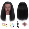 Mannequin Head with 100% Real Hair Cosmetology Female Mannequin Head