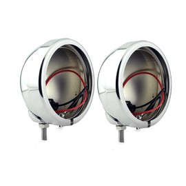 2PCS 4.5 Inch Fog Light Housing Bracket for Harley Davidson 4 1/2" Passing Light Chrome Bucket Mount Assembly for Motorcycle Auxiliary Fog Lamp