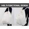 2 Pcs Canvas Laundry Bags with Carrying Handles & Drawstring