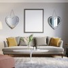 DMDFIRST Heart Shaped Silver Glass Mirror 2 Pack 12x12inch Crystal