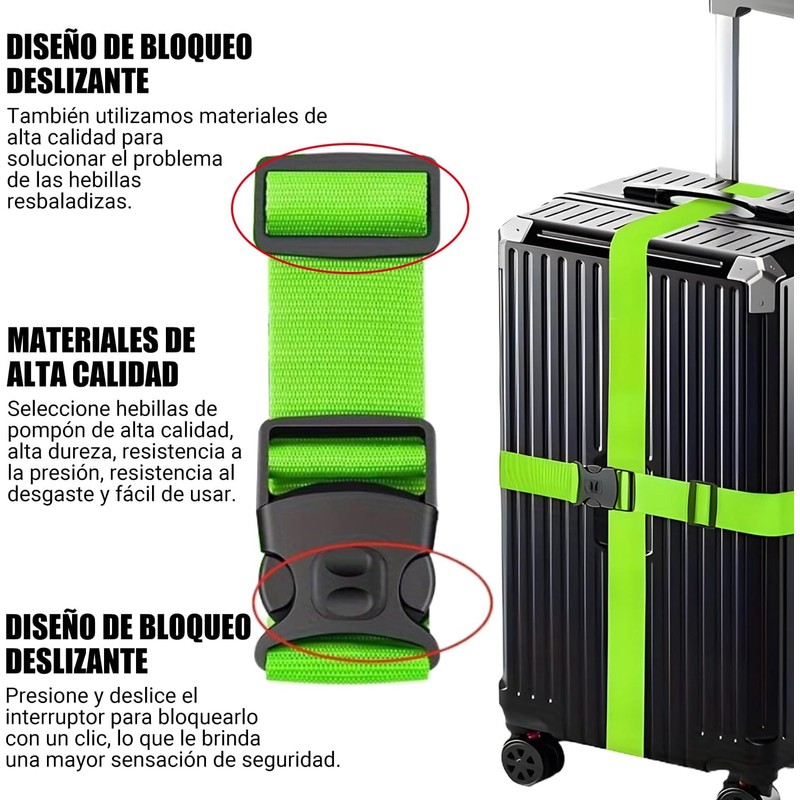 Amarres de Maleta, 4 Correas de Equipaje para Maletas Ajustable