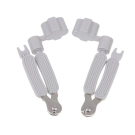 Totority 2pcs Guitar String Winder Cutter and Puller Multi-function Guitar Repair Tools for Acoustic Electric Bass Banjo Light Grey