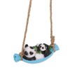 Swing Panda Statue Mother and Baby Panda Lying On The