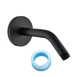 Wall Mounted Shower Arm Extension Head Holder Stainless Stee for Elbow Bathroom Accessories Pipe Bath Tube Matte Black,SW-RD91018-6MB.