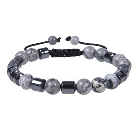 GelConnie Stone Bead Bracelet Healing Anxiety Bracelets Womens Bead Bracelets 8mm Beaded Stone Stretch Bracelet Positive Energy Bracelet