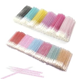 500Pcs Glitter Crystal Lip Brush,Crystal Lip Brushes Tool Kits Lip Gloss Applicators Lipstick Gloss Wands （Multicolour）