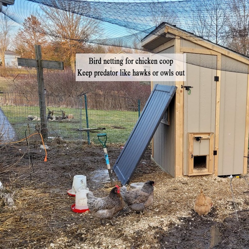 Vocray Bird Netting for Chicken Coop 25x50 Ft, 1" Mesh,