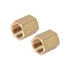 TOP-VIGOR 2Pcs Brass Pipe Fitting Connector Straight Hex Nipple Coupler