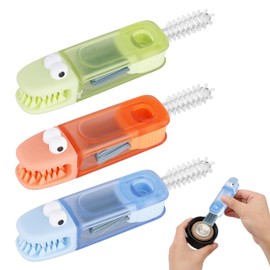 3pcs 4 in 1 Bottle Cleaning Brush Set, Multipurpose Cup Lid Gap Cleaner Brush Bottle Lid Crevice Cleaning Detail Brush Tools for Home Kitchen Water Bottle Tight Spaces (Mixed Colors)