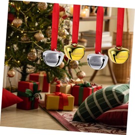 6pcs Polar Express Bell Decoration Christmas Home Decorations Tree Believe Bell Ornament Hanging Christmas Jingle Bells Decorative Metal Bell Xmas Bell DIY Festival Pendants Iron TOPBATHY