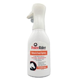 Fence Rider Skin & Coat Spray for Horses, Blend of Premium Natural Ingredients to Soothe Skin and Shine Coat, 24 oz Ready to Use (Pumpkin Spice)