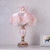 LOVAPO Vintage Pink Table Lamp Victorian Style with Button Switch