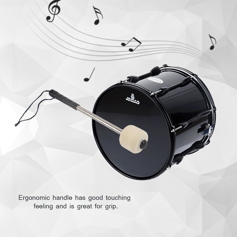 Bass Drum Mallet, Durable Wool Felt Head Metal Drumstick Mallet