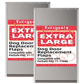 2PACK Extra Large Dog Door Replacement Flap with Screws,Doggie Door Replacement Flaps Compatible with PetSafe Freedom Doggie Doors PAC11-11040, 13 1/8" X 24 7/8", Flexible, Weather Resistant