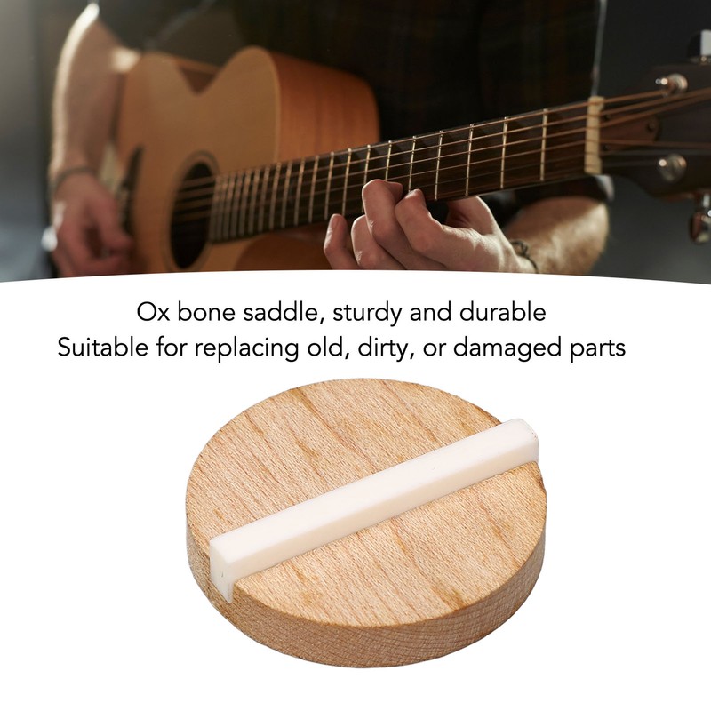 Guitar Resonator Biscuit Replacement Maple Wood Biscuit with Ox Bone