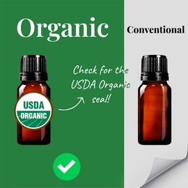 Premium USDA Organic Essential Oils Set - 100% Pure Natural Undiluted, for Aromatherapy Diffuser, 5x10ml