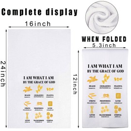 MYSOMY Christian Kitchen Towel Italian Pasta Towel Religious Gift I Am What I Am By The Grace Of God Christian Dish Towel (what I UK)