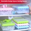Ice Cube Tray with Lid and Bin for Freezer, Easy