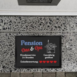 Pension Grandma and Grandpa Doormat in 35 x 50 cm as a Gift for the Beloved Grandparents Who Can't Refuse a Wish Grandma Grandpa Door Mat