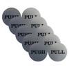Push Pull Round Door Sign (Brushed Silver) 5 Pack