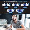YOCTOSUN Magnifying Glasses with Light, Headband Magnifier with 3 LED