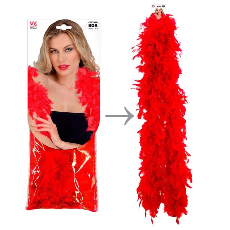 Widmann Feather Boa, red