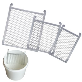 CraftyDream Paint Roller Grid 3 Pack 4 Sided Metal Paint Bucket Grid for 1, 2, 5 Gallon Buckets Heavy Duty Painting Screen for Roller Brushes Painting Tools for Home Professional Use