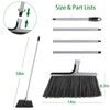 Indoor/Outdoor Broom for Floor Cleaning with 58 inch Long Handle,